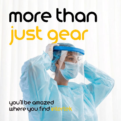 A adjusting her medical protection suit